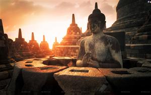 Borobudur - The World`s Largest Buddhist Temple in Indonesia